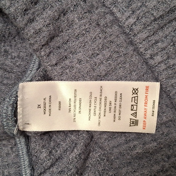 Women’s Waffle Knit Jogger Pants by “Awhile” in Heather Denim Blue 2X (NWT) - Picture 10 of 10